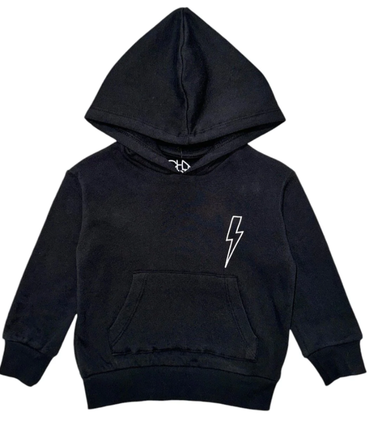 Chaser kids distressed lightning bolt hoodie