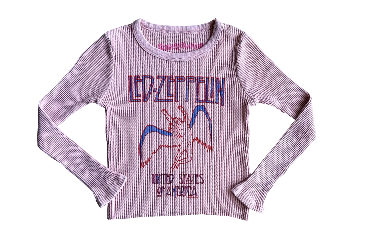 LED ZEPPELIN USA GIRLS THERMAL TEE