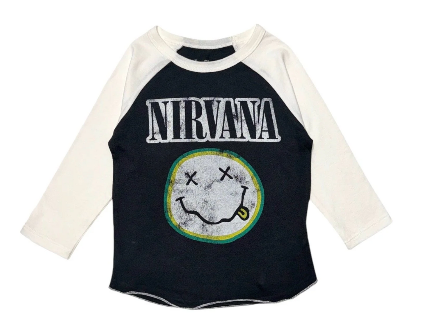 NIRVANA SMILEY RAGLAN TEE