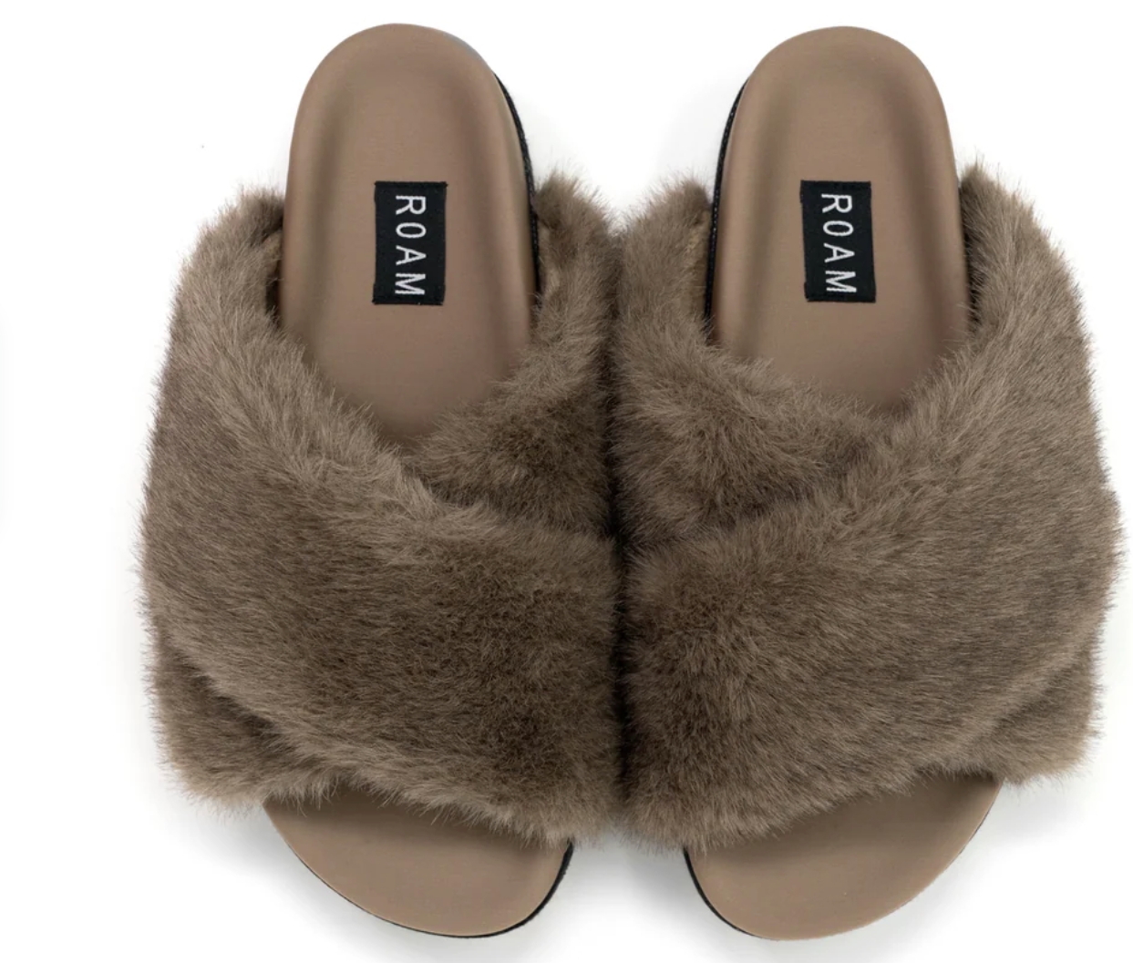 ROAM CLOUD SLIPPERS DRIFTWOOD FAUX FUR