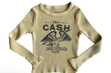 JOHNNY CASH GIRLS THERMAL TEE