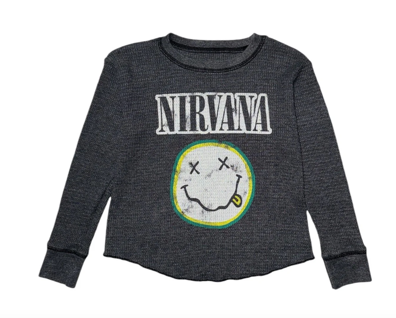 NIRVANA SMILEY BOYS THERMAL TEE