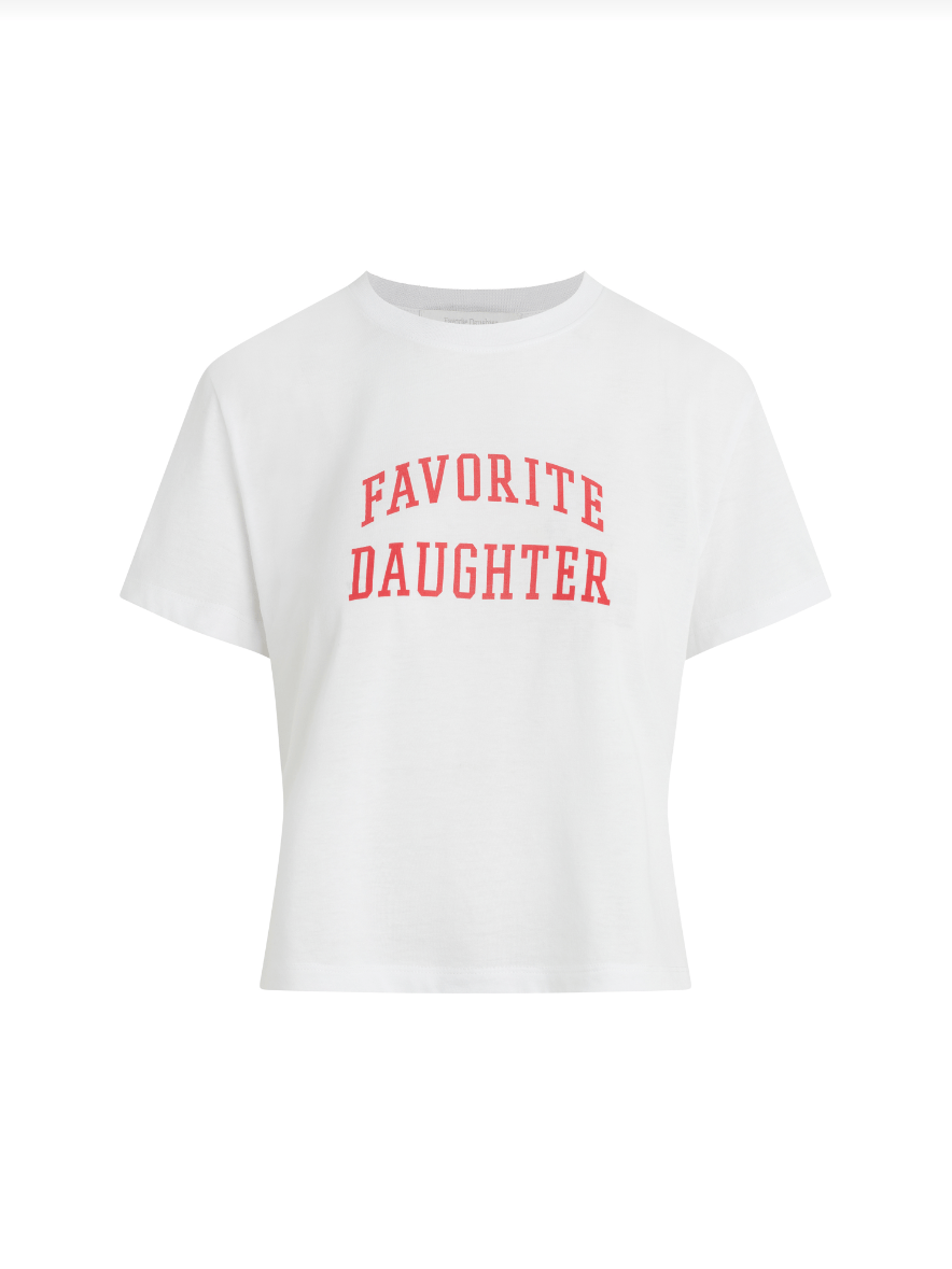 FAVORITE DAUGHTER CROPPED COLLEGIATE TEE - The Closet