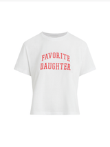 FAVORITE DAUGHTER CROPPED COLLEGIATE TEE - The Closet