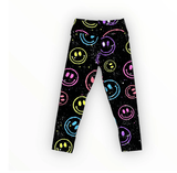 FLOWERS BY ZOE LEGGING - BLACK/ NEON SMILEY - The Closet