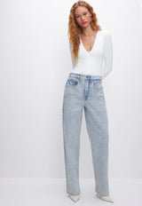 GOOD 90S DIAMOND FRINGE JEANS - The Closet