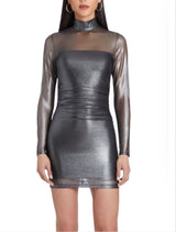 LONG SLEEVE DOMINQUE MINI DRESS - The Closet