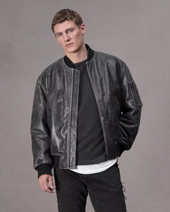 Manston Leather Bomber - The Closet