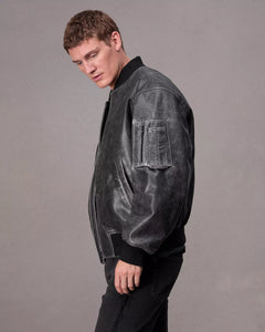 Manston Leather Bomber - The Closet