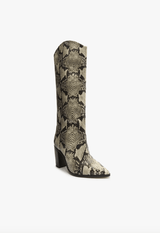 MARYANA BLOCK BOOT SNAKE - The Closet