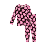 PINK AND BLACK SKULL TWO PIECE PAJAMA SET - The Closet