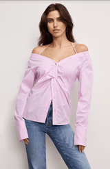 POPLIN OFF SHOULDER TOP - The Closet