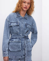 UNIFORM DENIM CARGO JACKET - The Closet