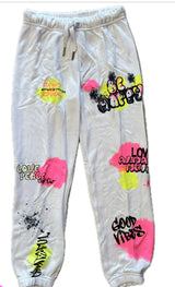 WHITE GRAFFITI SWEATPANT - The Closet