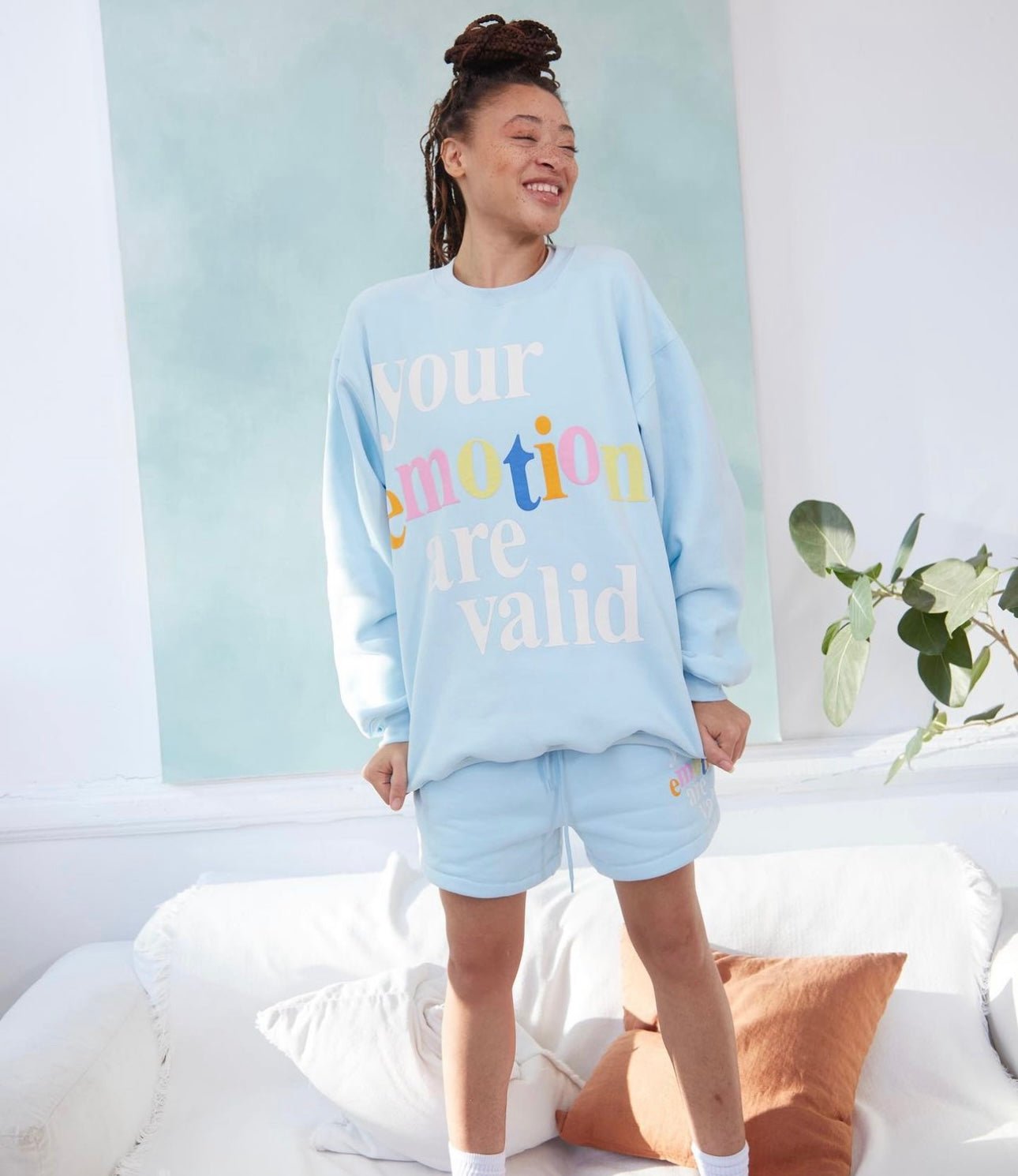 Your Emotions Are Valid Sky Blue Crewneck - The Closet